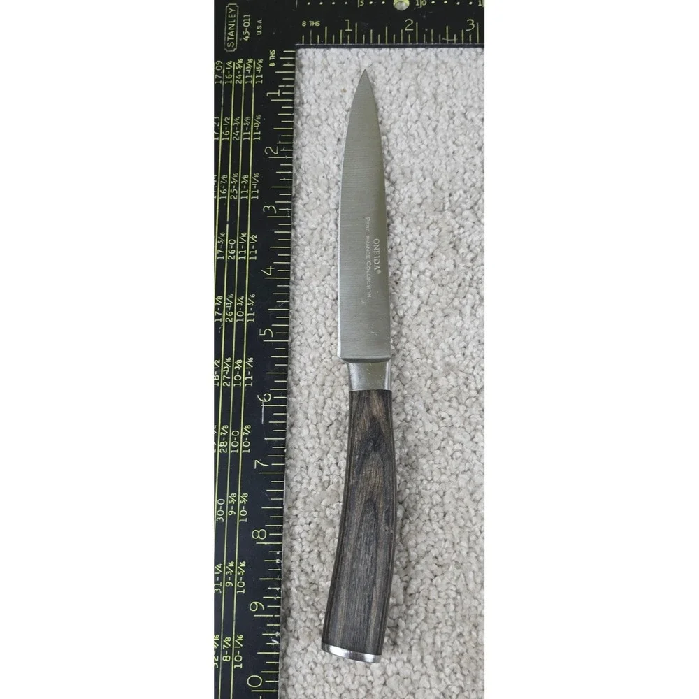 Oneida Paring Knife Silver Performance Collection Wood Handle